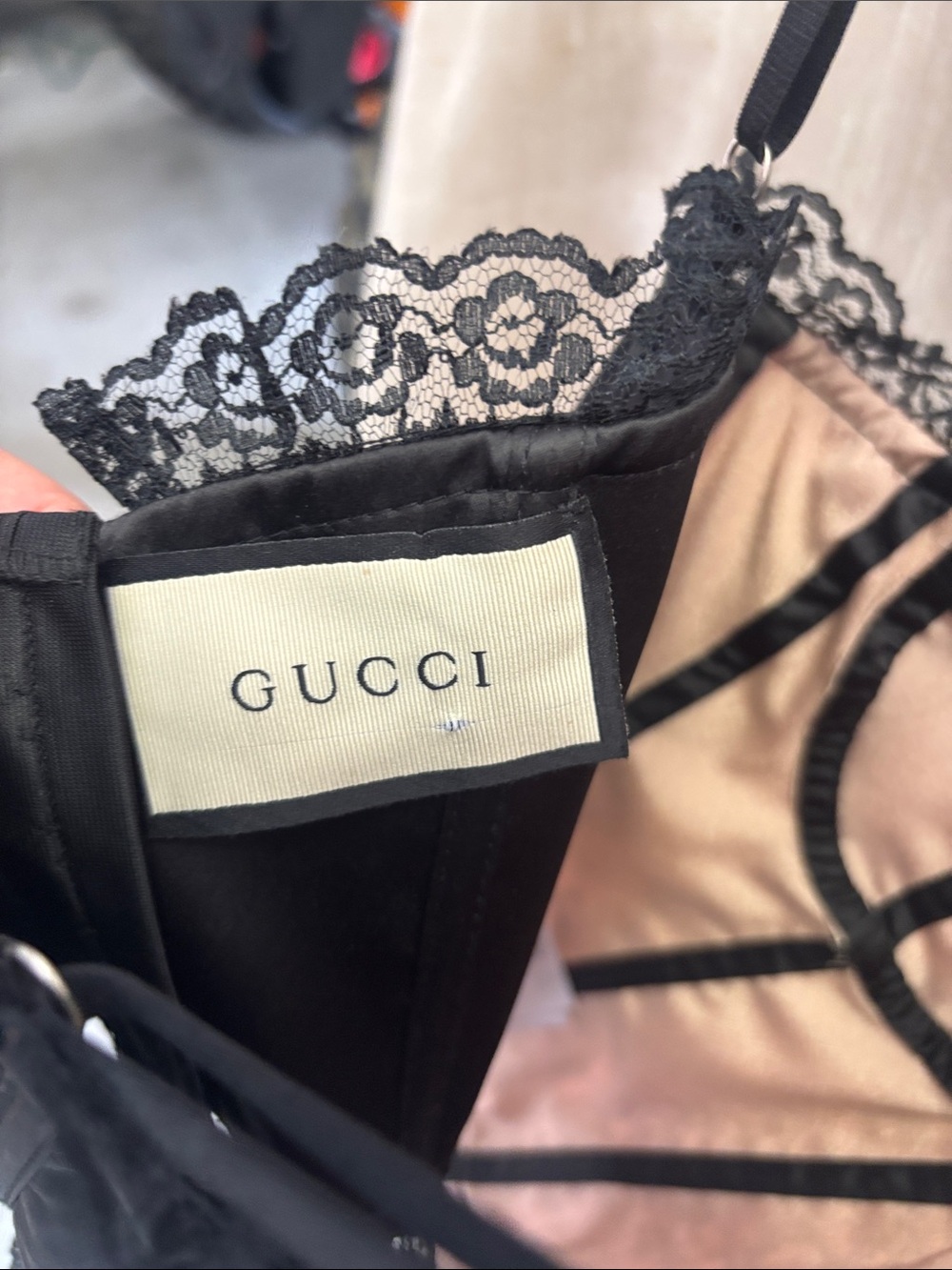 Gucci Black Lace Bustier Corset Top - Picture 2 of 4